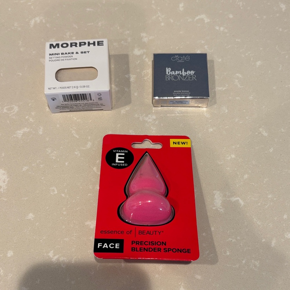 Pink Precision Blender Sponge - Makeup Applicator, setting powder, & bronzer.